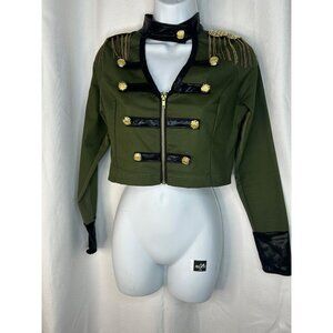 Weissman Military Style  Jacket  With Gold Stud Epaulettes & Button Details
